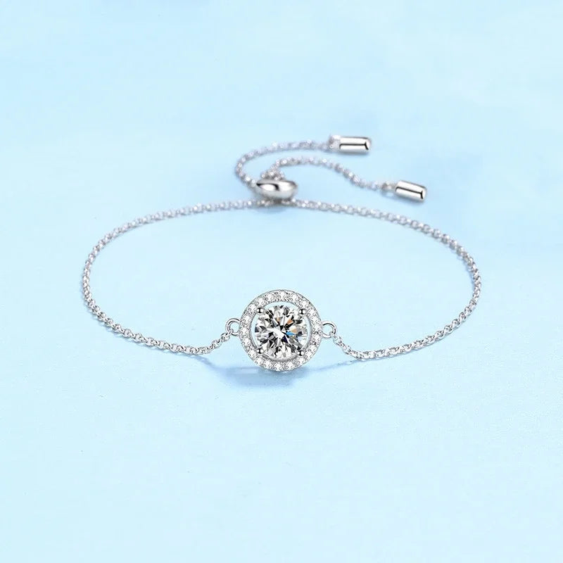 Bracelets Women Wedding 1CT Moissanite Diamond | Letzte Einheiten im Angebot