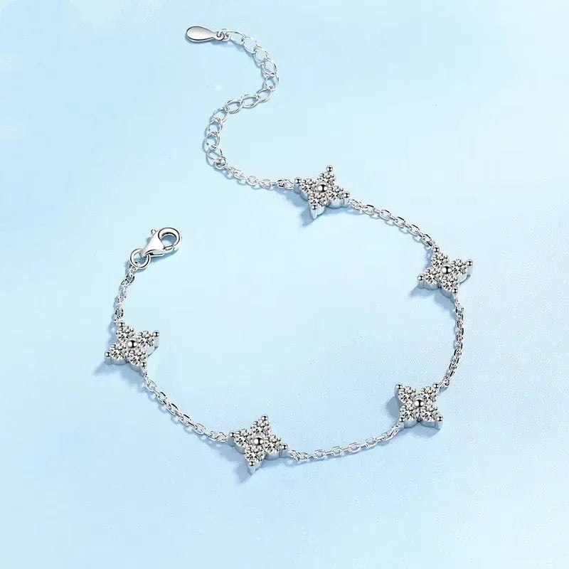 Wedding Bracelets 2CT Moissanite Diamond Girl PT950 | Letzte Einheiten im Angebot