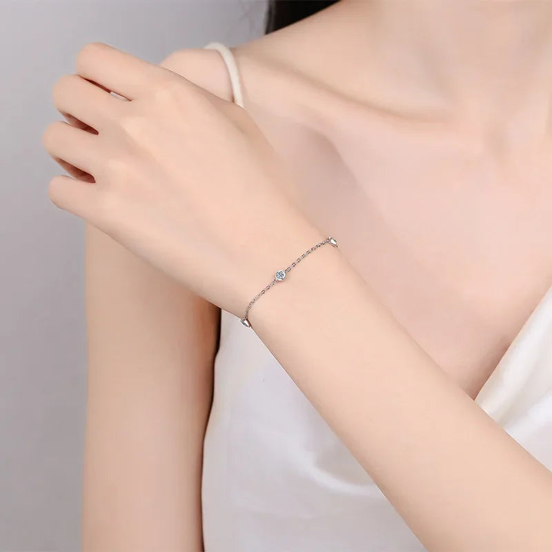 Wedding Bracelets 2CT Moissanite Diamond Girl PT950 | Letzte Einheiten im Angebot